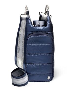 Wanderfull Navy Blue Shiny Hydrobag Crossbody Waterbottle Carrier Shimmer